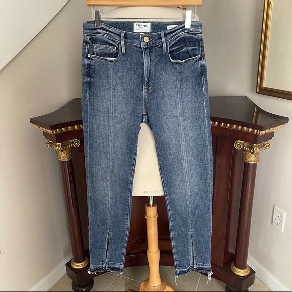 FRAME Le Nouveau Straight Front Split Raw hem 28 - Picture 5 of 15